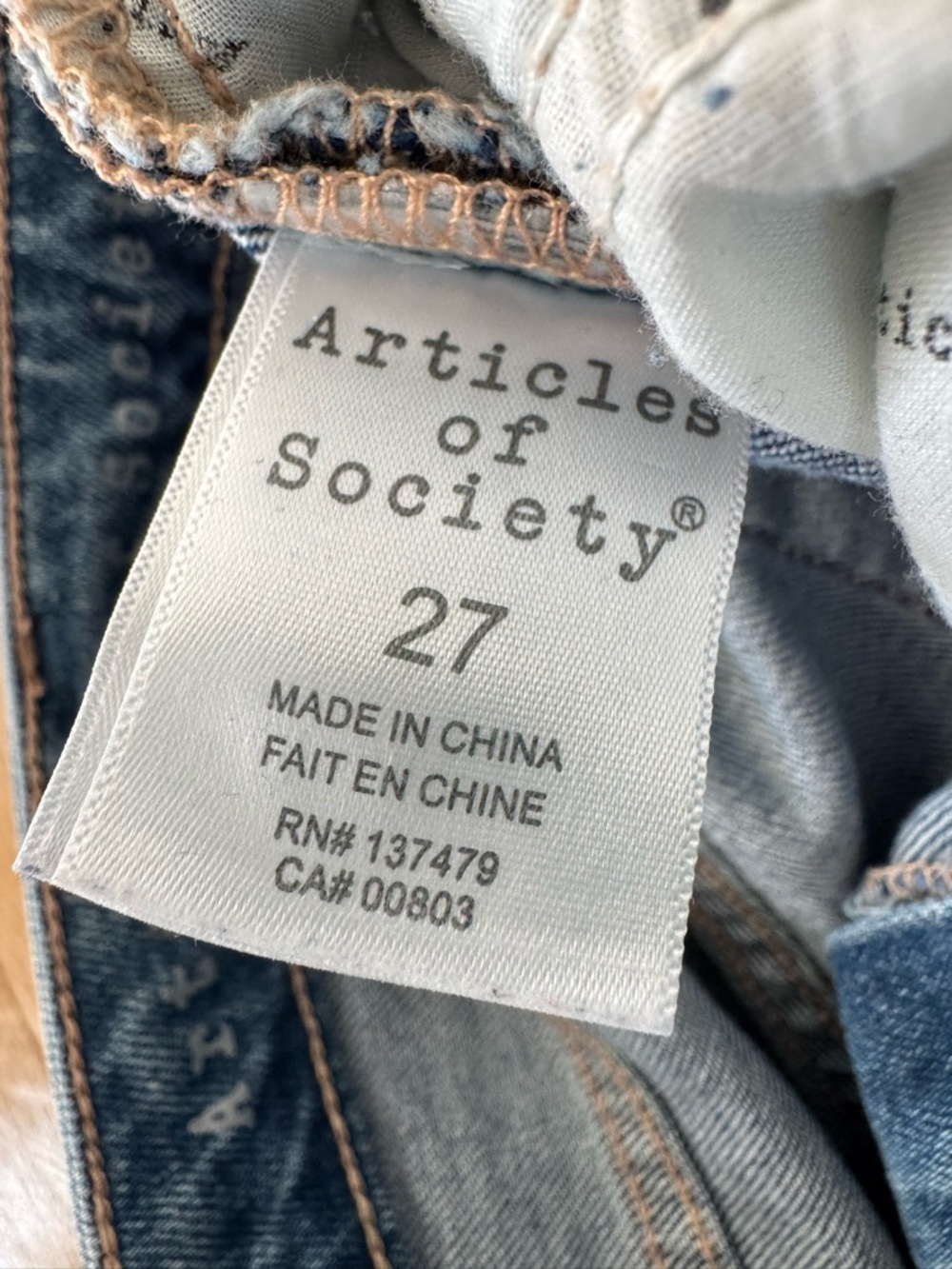 Articles of Society Straight Ankle Jeans Size 27 - Picture 7 of 8